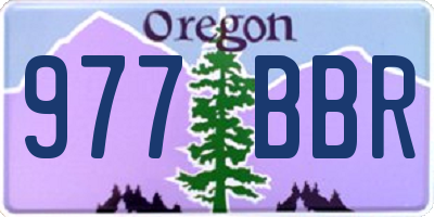 OR license plate 977BBR