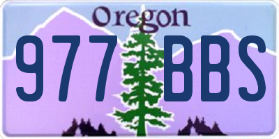 OR license plate 977BBS