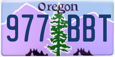OR license plate 977BBT