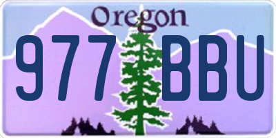 OR license plate 977BBU