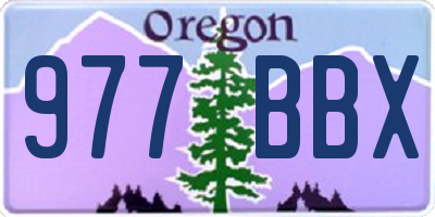 OR license plate 977BBX