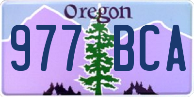 OR license plate 977BCA