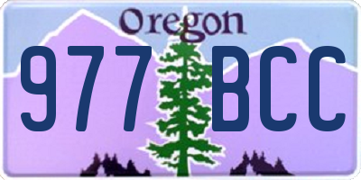 OR license plate 977BCC