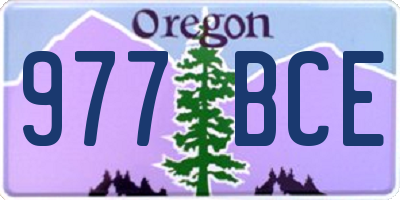 OR license plate 977BCE