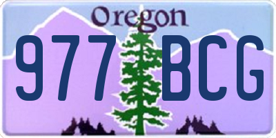 OR license plate 977BCG