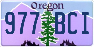 OR license plate 977BCI