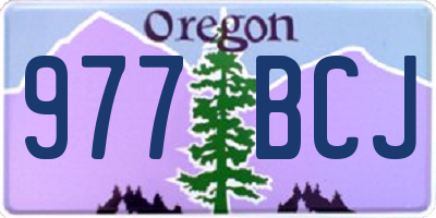 OR license plate 977BCJ