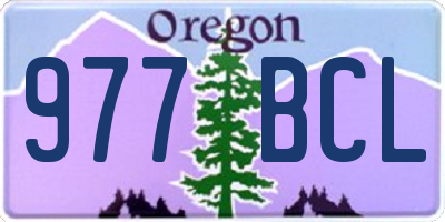 OR license plate 977BCL