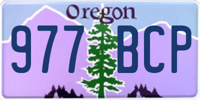 OR license plate 977BCP