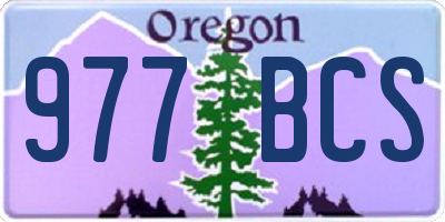 OR license plate 977BCS