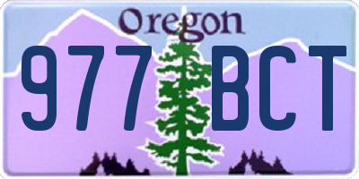 OR license plate 977BCT