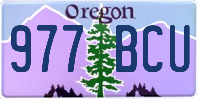 OR license plate 977BCU