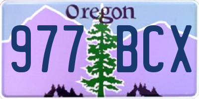 OR license plate 977BCX