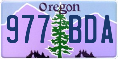 OR license plate 977BDA