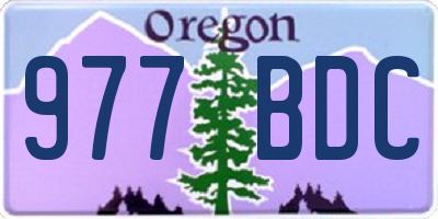 OR license plate 977BDC