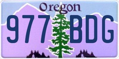 OR license plate 977BDG