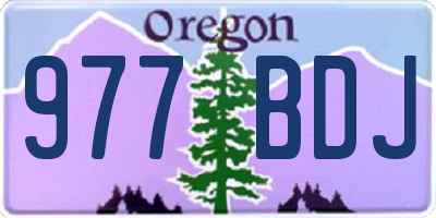 OR license plate 977BDJ