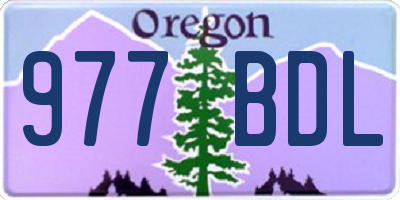 OR license plate 977BDL