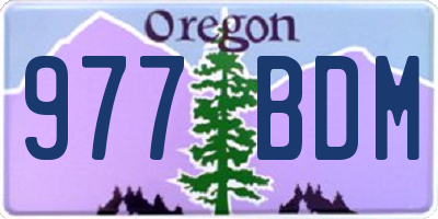 OR license plate 977BDM