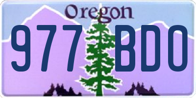 OR license plate 977BDO