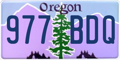 OR license plate 977BDQ