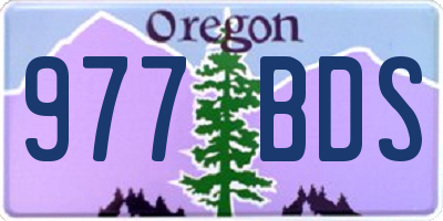 OR license plate 977BDS