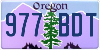 OR license plate 977BDT