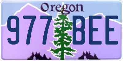 OR license plate 977BEE