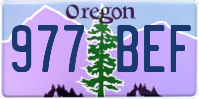 OR license plate 977BEF