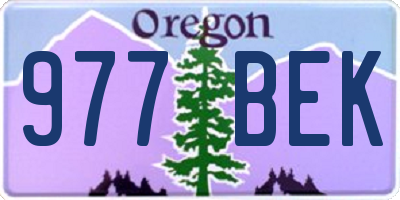 OR license plate 977BEK
