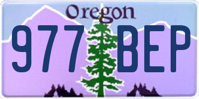 OR license plate 977BEP