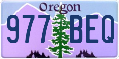 OR license plate 977BEQ