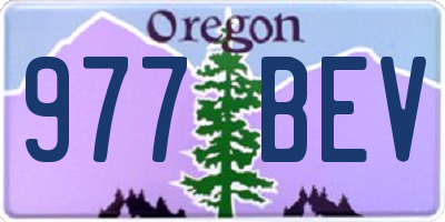 OR license plate 977BEV