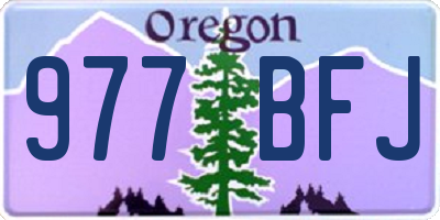 OR license plate 977BFJ