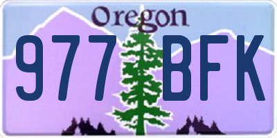 OR license plate 977BFK