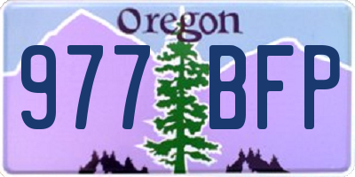 OR license plate 977BFP