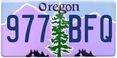OR license plate 977BFQ