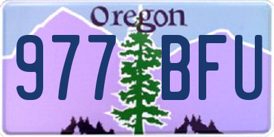 OR license plate 977BFU
