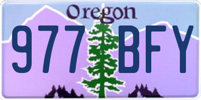OR license plate 977BFY