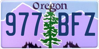 OR license plate 977BFZ