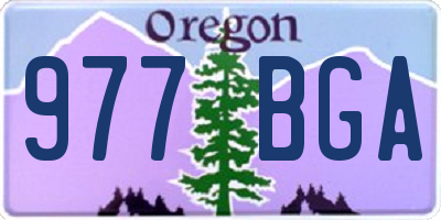 OR license plate 977BGA