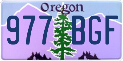 OR license plate 977BGF