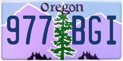 OR license plate 977BGI