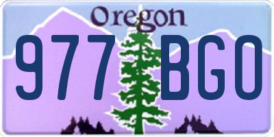 OR license plate 977BGO