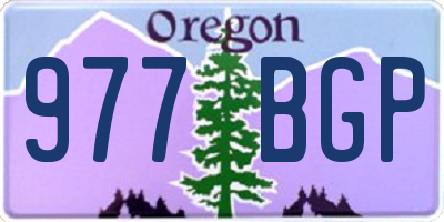 OR license plate 977BGP