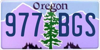OR license plate 977BGS