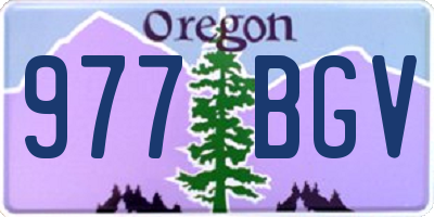 OR license plate 977BGV
