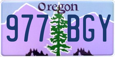 OR license plate 977BGY