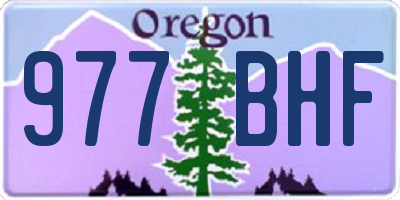 OR license plate 977BHF