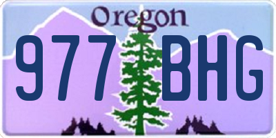 OR license plate 977BHG
